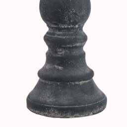 Coastal Ambiance: Amalfi Grey Column Candle Holder - thumbnail 4