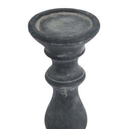 Coastal Ambiance: Amalfi Grey Column Candle Holder - thumbnail 3