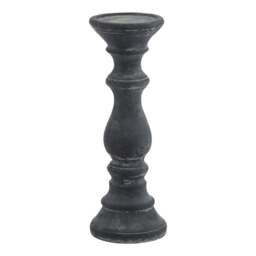 Coastal Ambiance: Amalfi Grey Column Candle Holder - thumbnail 2