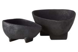 Bowls Set Black Textured Elvaris Two of - thumbnail 1
