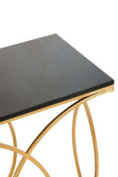Chesham Black & Gold Console Table – Luxury Contemporary Hallway Table - thumbnail 3