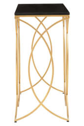 Chesham Black & Gold Console Table – Luxury Contemporary Hallway Table - thumbnail 5