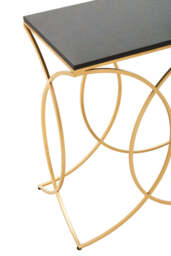 Chesham Black & Gold Console Table – Luxury Contemporary Hallway Table - thumbnail 4