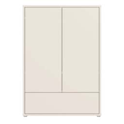 Alice Springs 2 Door Low Wardrobe with Push-to-Open Doors and Drawer in Sand - thumbnail 2