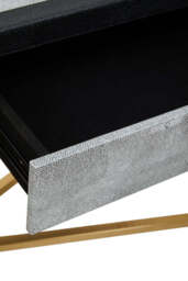 Haslemere Grey Shagreen Console Table – Luxury Contemporary Hallway Table - thumbnail 4