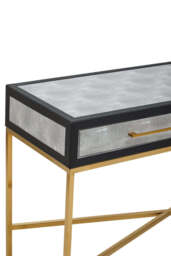 Haslemere Grey Shagreen Console Table – Luxury Contemporary Hallway Table - thumbnail 6