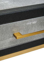 Haslemere Grey Shagreen Console Table – Luxury Contemporary Hallway Table - thumbnail 5