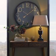 Soho Large Brass and Black Wall Clock - thumbnail 1