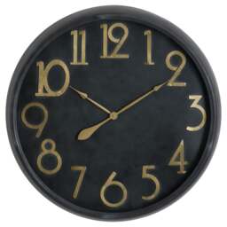 Soho Large Brass and Black Wall Clock - thumbnail 2