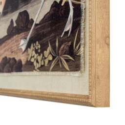 Flora & Fauna Collection Avocet on Linen in Beaded Frame - thumbnail 2