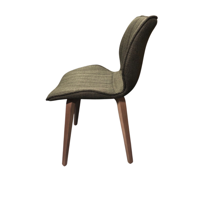 Junelle Dining Chair Olive Green Twill Wood Leg SET OF 2