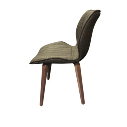 Junelle Dining Chair Olive Green Twill Wood Leg SET OF 2