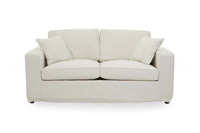Hartford Cream Fabric Two-Seater Sofa - image 1