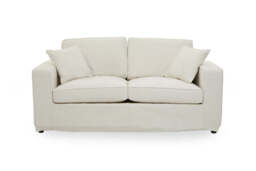 Hartford Cream Fabric Two-Seater Sofa