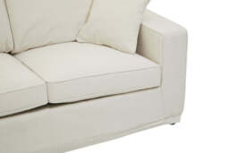 Hartford Cream Fabric Two-Seater Sofa - thumbnail 4