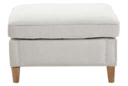 Contour Footstool – Grey Fabric - thumbnail 1