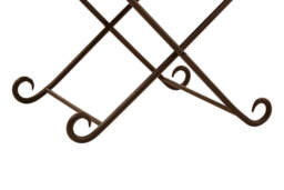 Solace Tan Leather & Iron Folding Stool - thumbnail 3