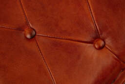 Solace Tan Leather & Iron Folding Stool - thumbnail 2