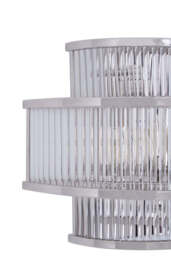 Fable Wall Light – 3 Tier Glass, Nickel Finish - thumbnail 3