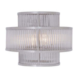 Fable Wall Light – 3 Tier Glass, Nickel Finish - thumbnail 6