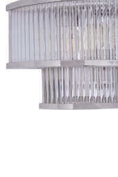 Fable Wall Light – 3 Tier Glass, Nickel Finish - thumbnail 2