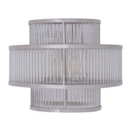 Fable Wall Light – 3 Tier Glass, Nickel Finish - thumbnail 1