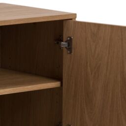 Brighton 3 Door Sideboard in Oak with Herringbone Effect - thumbnail 6