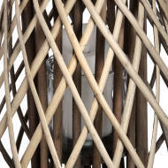 Large Wicker Bulbous Lantern for Home & Garden - thumbnail 2