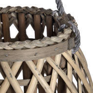 Large Wicker Bulbous Lantern for Home & Garden - thumbnail 3