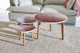 Ismere Lamp Table - Pink Hues - Medium