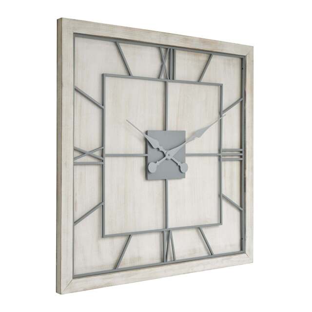 Williston White Square Large Wall Clock - image 1