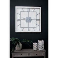 Williston White Square Large Wall Clock - thumbnail 2