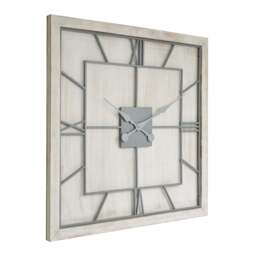 Williston White Square Large Wall Clock - thumbnail 1