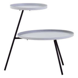 Wilmslow Two-Tier Black & Gold Side Table – Contemporary Accent Table