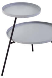 Wilmslow Two-Tier Black & Gold Side Table – Contemporary Accent Table - thumbnail 5