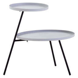 Wilmslow Two-Tier Black & Gold Side Table – Contemporary Accent Table - thumbnail 6