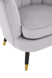 Linea Shell Accent Chair – Grey Velvet - thumbnail 4