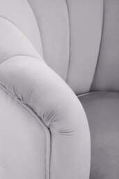 Linea Shell Accent Chair – Grey Velvet - thumbnail 2