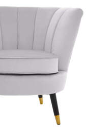 Linea Shell Accent Chair – Grey Velvet - thumbnail 5