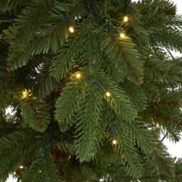 Slim Woodland Fir Pre-Lit Christmas Tree – 200 LED Lights - thumbnail 3