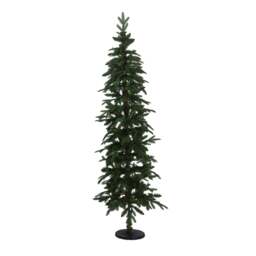 Slim Woodland Fir Pre-Lit Christmas Tree – 200 LED Lights - thumbnail 1