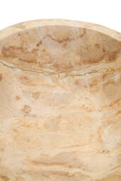Palm Marble Pedestal Bowl – Chocolate Finish - thumbnail 3