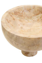 Palm Marble Pedestal Bowl – Chocolate Finish - thumbnail 4
