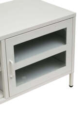 Stone Metal Media Unit – White (Two Door) - thumbnail 3