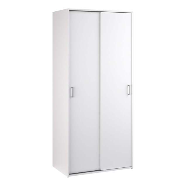 Space Wardrobe with 2 Sliding Doors in White - image 1