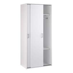 Space Wardrobe with 2 Sliding Doors in White - thumbnail 5