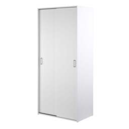 Space Wardrobe with 2 Sliding Doors in White - thumbnail 3