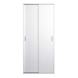 Space Wardrobe with 2 Sliding Doors in White - thumbnail 2