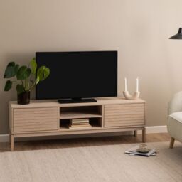 2 Door TV Unit in White Oak  Linley Collection - thumbnail 2