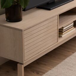 2 Door TV Unit in White Oak  Linley Collection - thumbnail 4